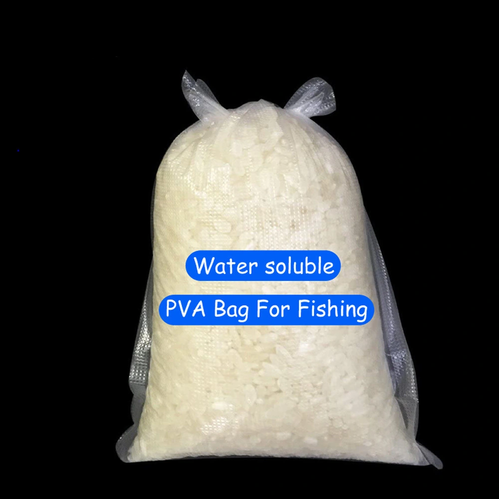 Venta en caliente Carpa Pesca bolsas de PVA Bolsas solubles en agua Agua fría disolver