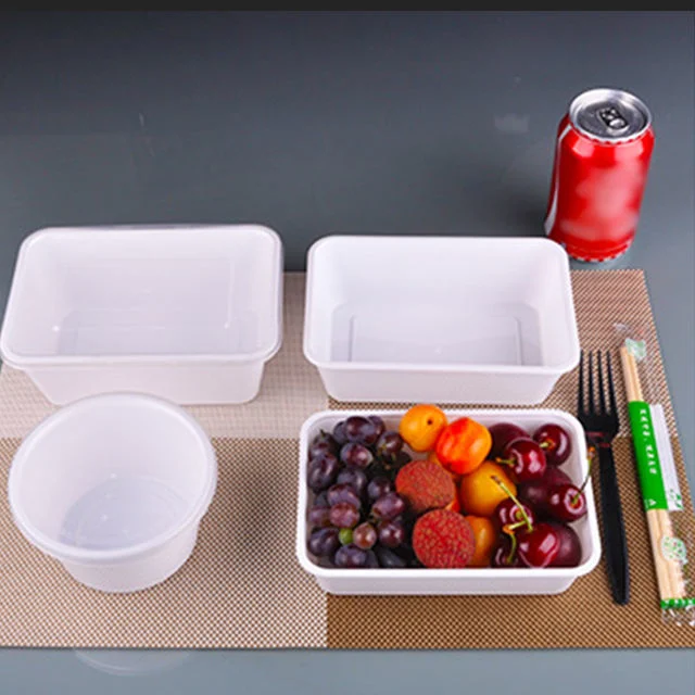 Custom Dispos Clear Microwavable Disposable Plastic Lunch Box Food Containers with Lid