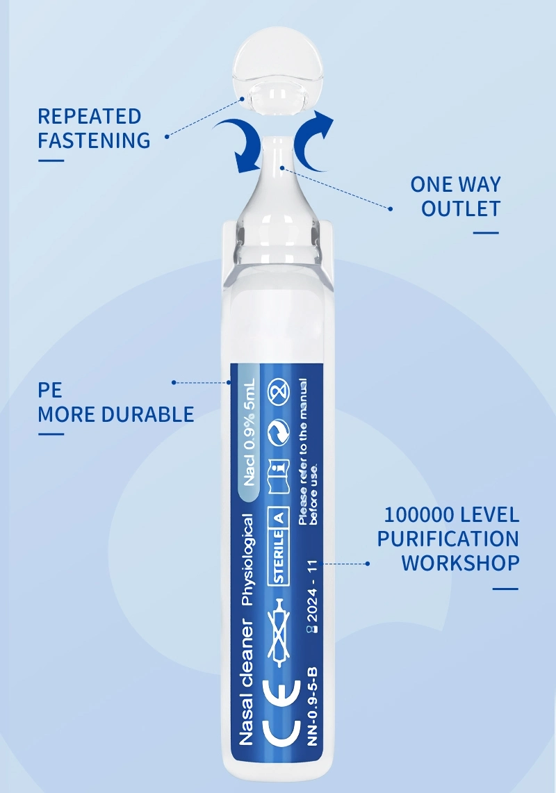 OEM 15ml 0.9/2.2% Bfs Sterile Nasal Irrigation Spray Sodium Chloride Nacl Saline Solution