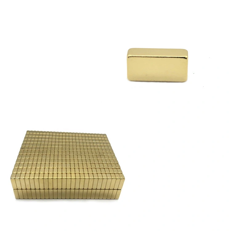 10X10X3mm Customized Gold Surface Block Magnet