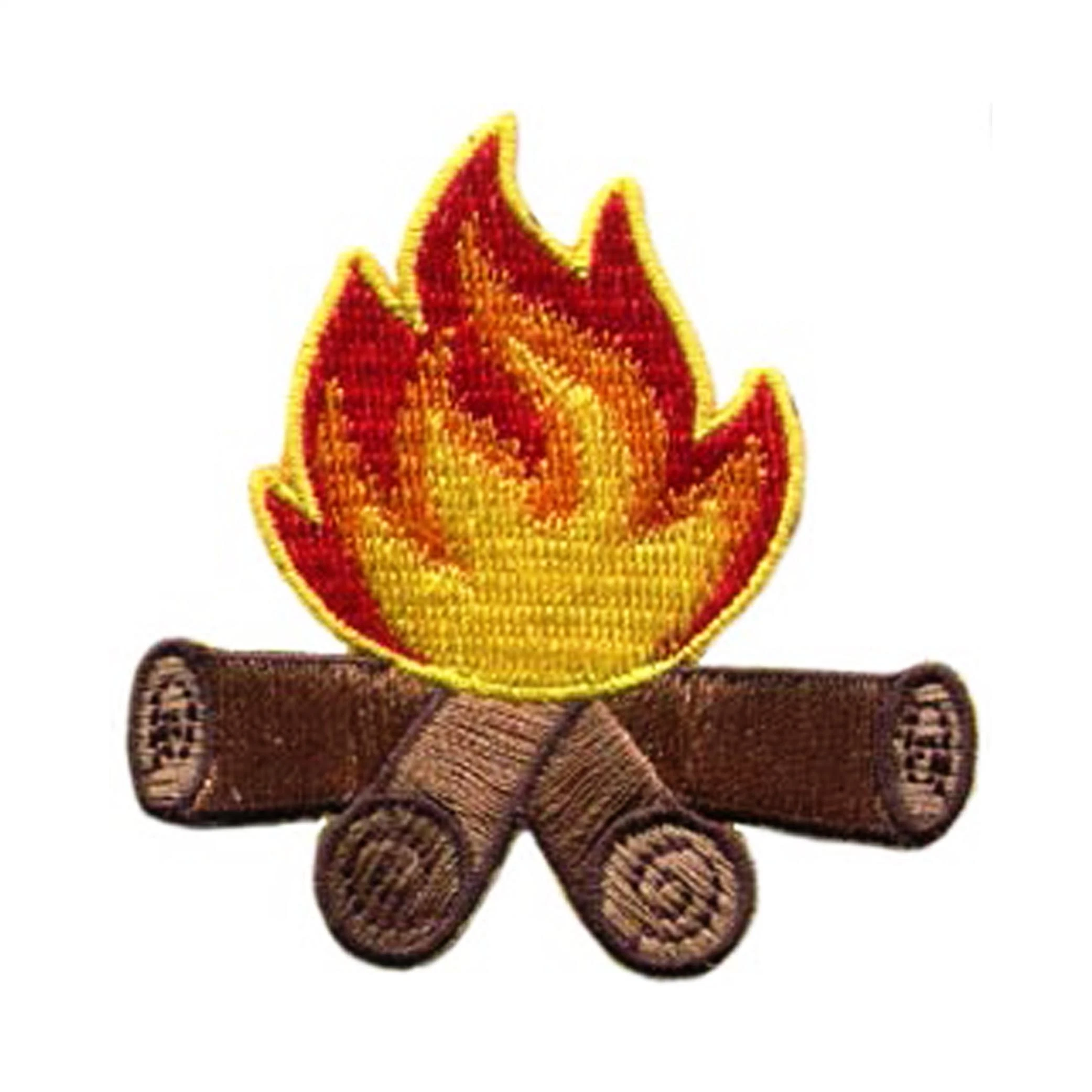 Custom Woven Emblem Safety Sewing Merrow Border Embroidery Patch Iron on Applique for Promotion