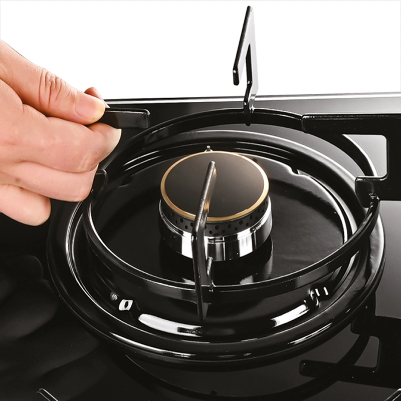 Built in 5 Burners Gas Hob Enamel Pan Support with 2 Big 5 Nozzles Copper