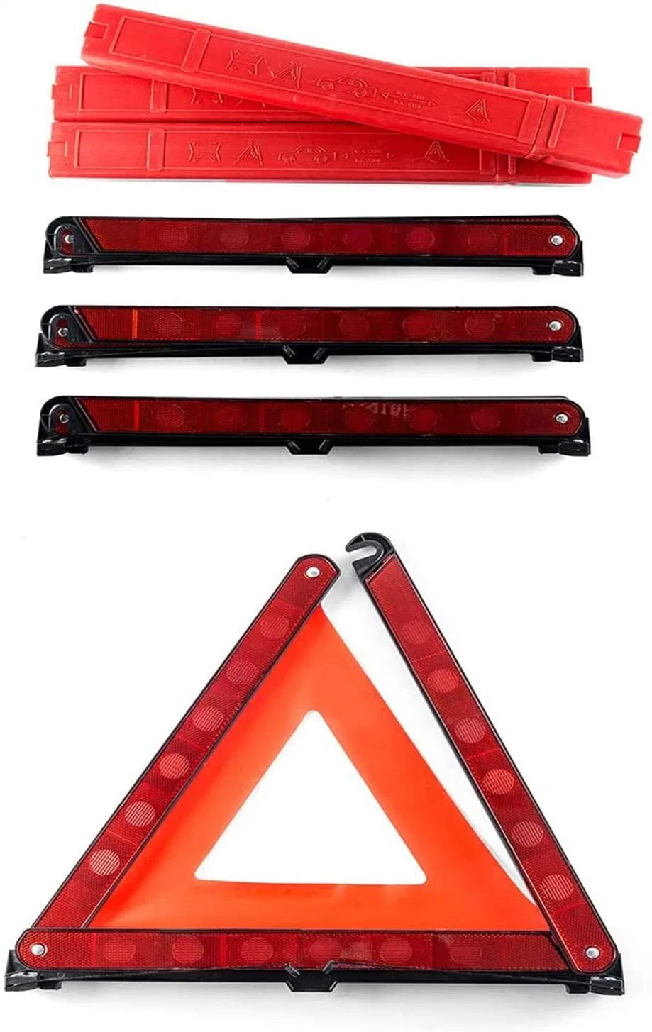 Foldable Warning Triangles Kit Safety Road Emergency Reflector Roadside Reflective Early Warning Sign for Car