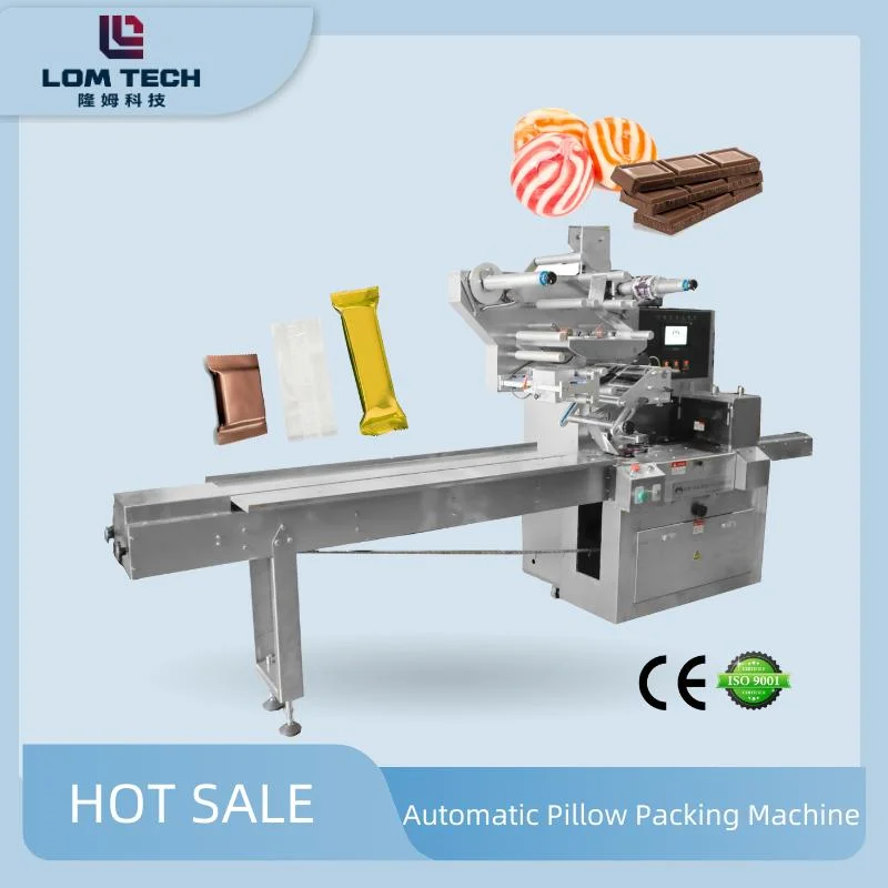 Easy Operate Lom Automatic Horizontal Vertical Plastic Food Pouch Sachet Soap Pillow Bag Type Packaging Wrapping Candy Packing Machine
