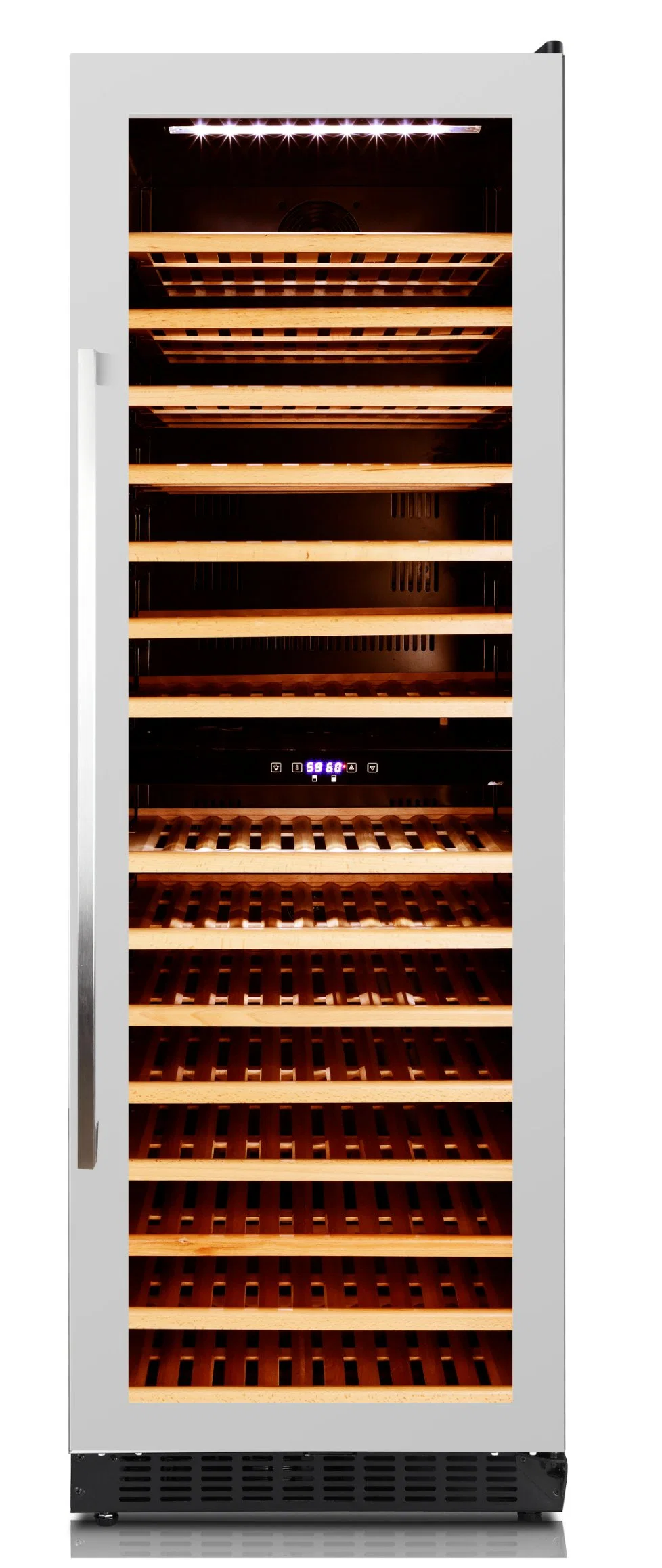 Candor Compossed Wine Cooler Cellar Wine Refrigerator and Champagne Cstom 166 Bottles LED Temperature Display Cabinet Electric