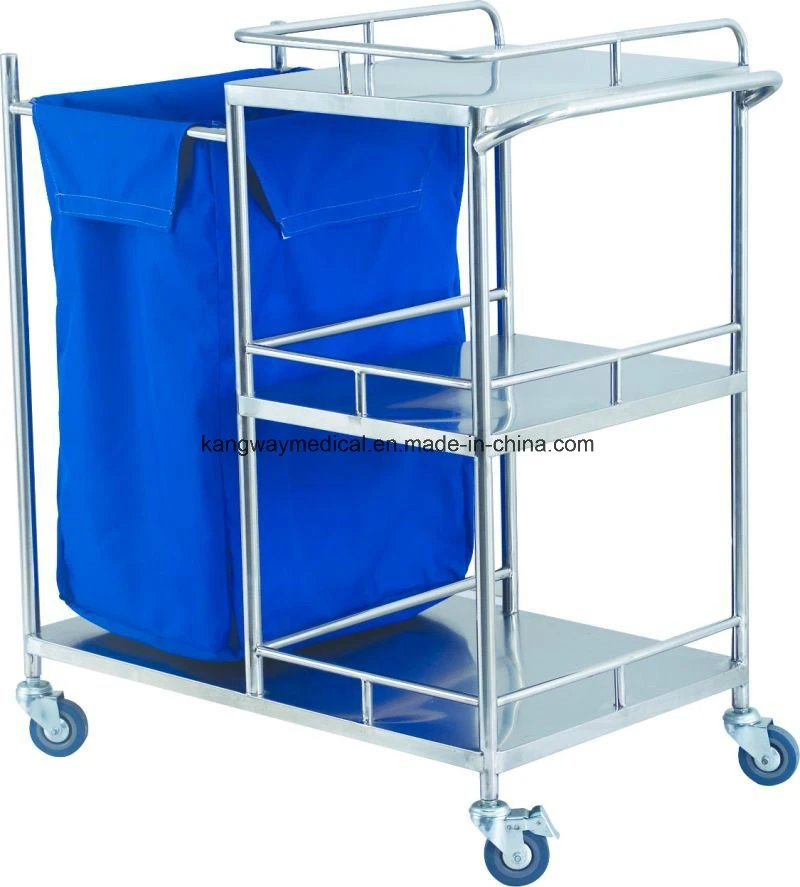 Mobília hospitalar Carrinho carrinho médico em aço inoxidável com ISO Aprovado (SLV-C4025)