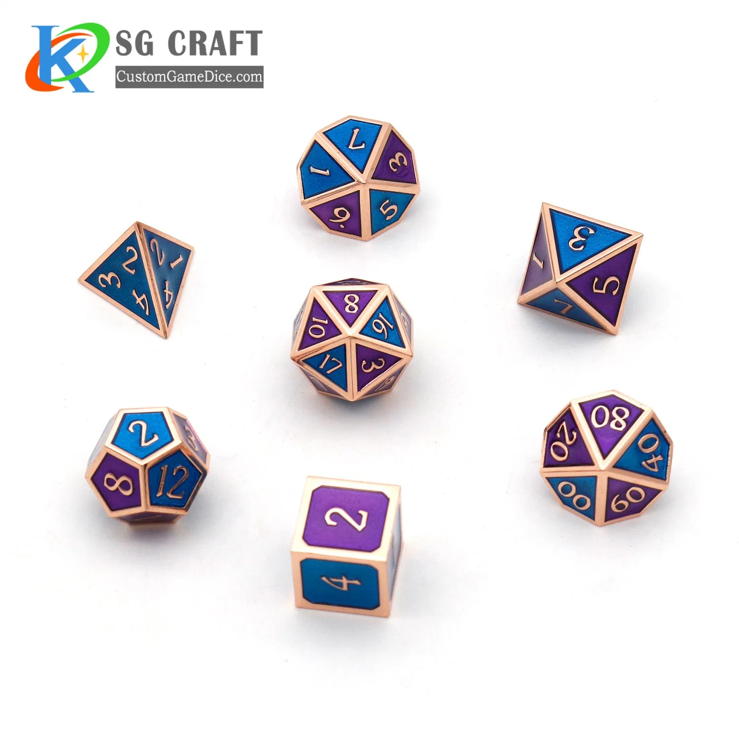 Professional Custom High quality/High cost performance  Customized Color Casino Game Enamel Metal Dice Adult Dice Games