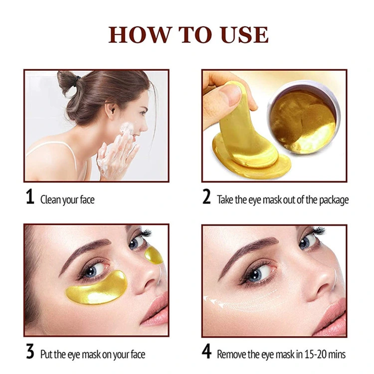 Natural Formula 24K Gold Under Whitening Hydrating Eye Patches Eye Masks