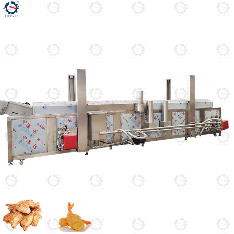 Snack machine 500kg/H haricots pois chiche électrique convoyeur continu profond Friteuse