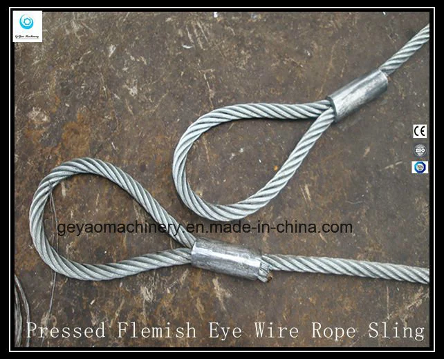 6X25 Bright Iwrc Wire Rope élingues - et l'oeil de l'oeil