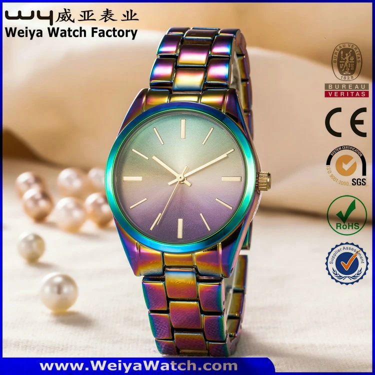 Custom Casual Stainless Steel Ladies Fashion Wrist Watch (WY-P17003B)