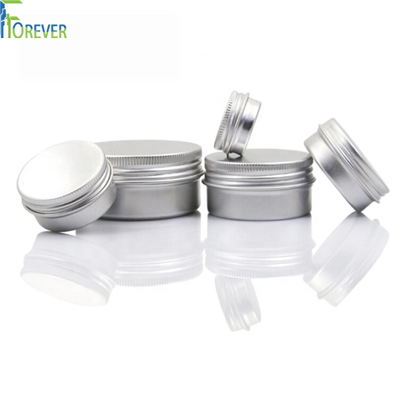 Wholesale/Supplier Custom 5g-200g Cosmetic Packaging Aluminum Cans Black Aluminum Jar with Screw Lid in Stock