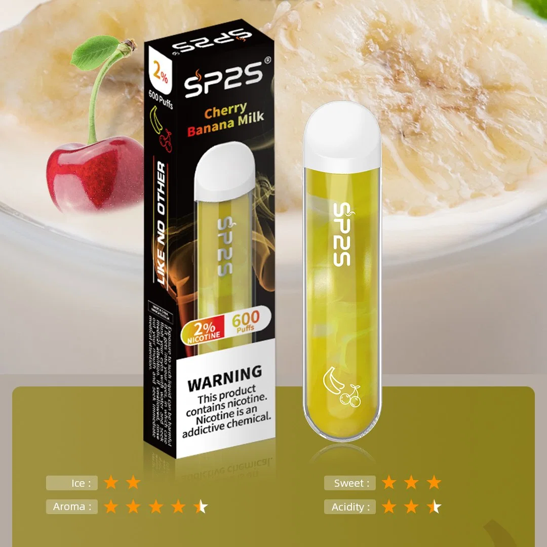 Sp2s Disposable/Chargeable Vape حار 2مل Eالسائلة 600 800 1200 أطواق نسيج شبكي صغير محشم بالجملة، I Vape