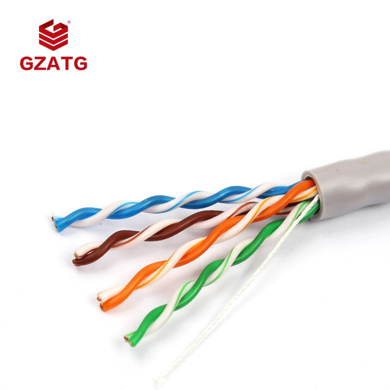 Factory Cat7 CAT6 Cat5 doppelt geschirmt schwer entflammbar Twisted Pair Kupfer Core 10 Gigabit-Netzwerkkabel