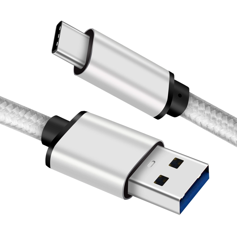 USB 3.0 USB C Fast Charger Cable Support 3A Fast Charging and 5gbps Data Transfer with Nylon Braided and Aluminum Case