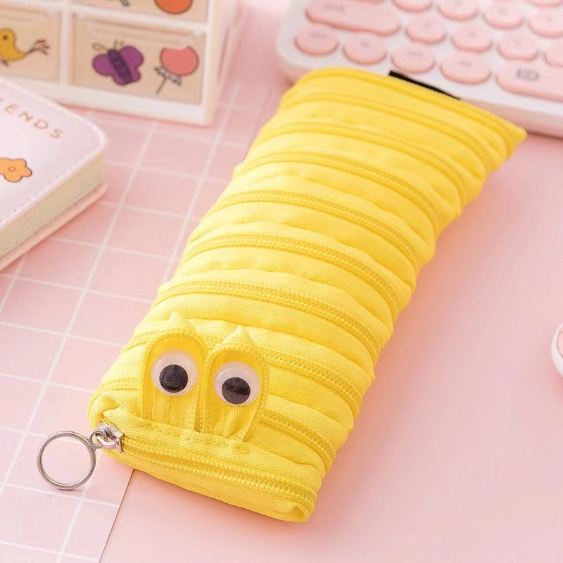 Ruunjoy Großhandel/Lieferant Cute Caterpillar Monster Zipper Bleistifttaschen Case Student Große Kapazität Kinder Bleistifttasche Schreibwaren Box