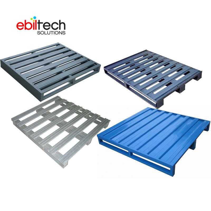 Warehouse Storage Stacking Durable Steel Metal 4 Way Pallet