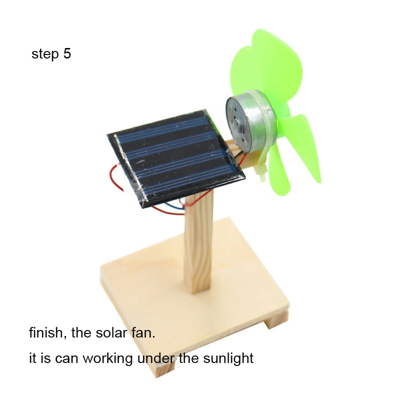 Ventilador Eléctrico Solar DIY del circuito de la física de los niños de educación Kit experimento Estudiante de juguete para niños física