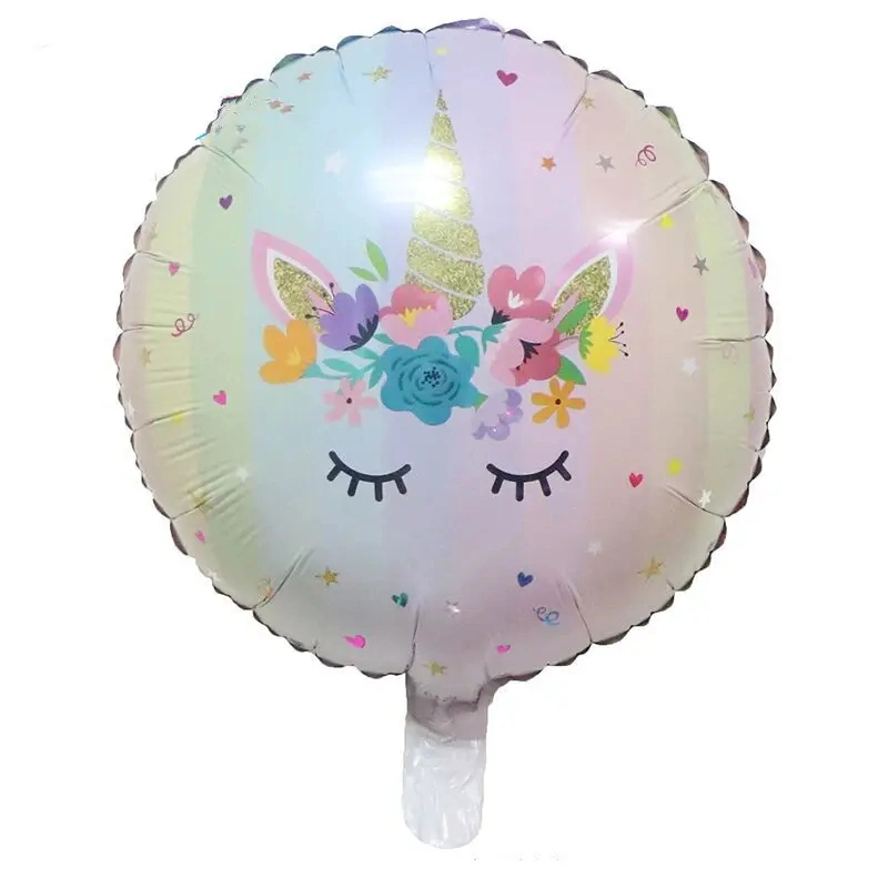 New 18 Inch Round Unicorn Balloon Children's Birthday Baby Shower Party Party Decoration Foil Balloons