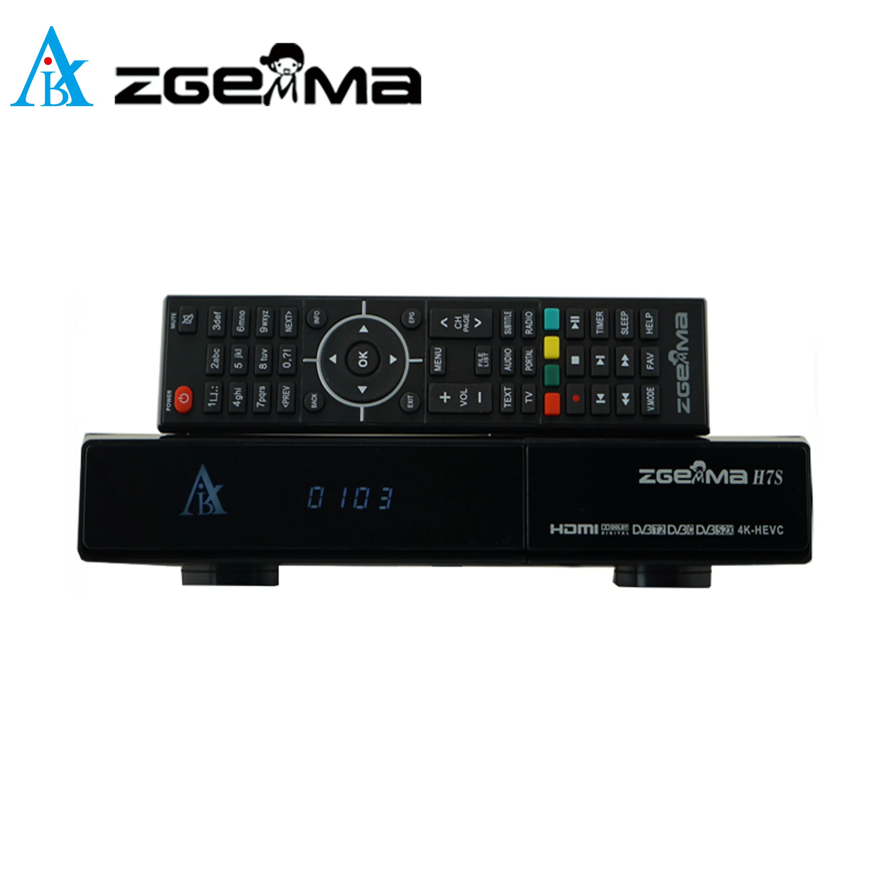 Zgemma H7s Satellite TV Receiver with Enigma2 Linux OS and 2*DVB-S2/S2X + DVB-T2/C Hybrid Tuner