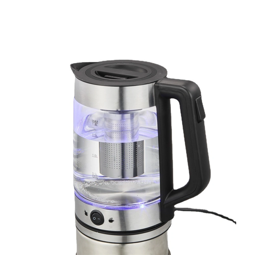 Electric Tea Kettle with Removable Stainless Steel Tea Infuser and Cordless Glass Kettle