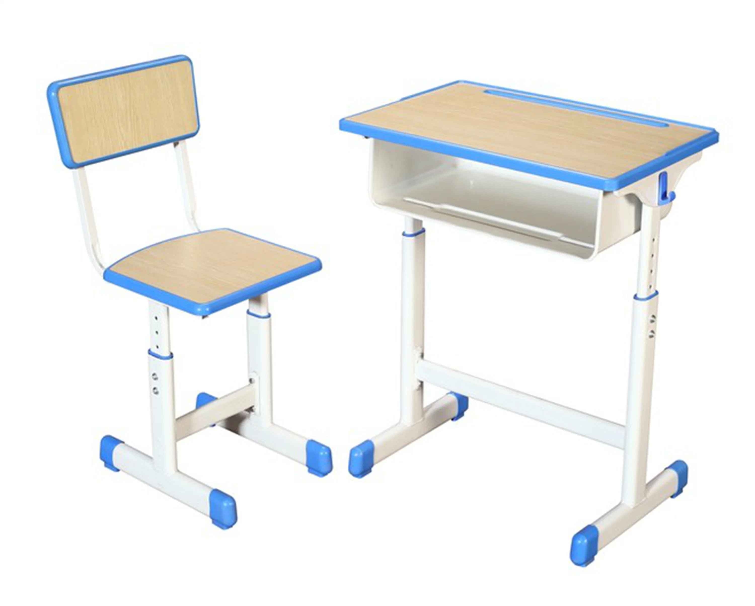 Comfortable Wooden School Furniture University Desk Chairs Set