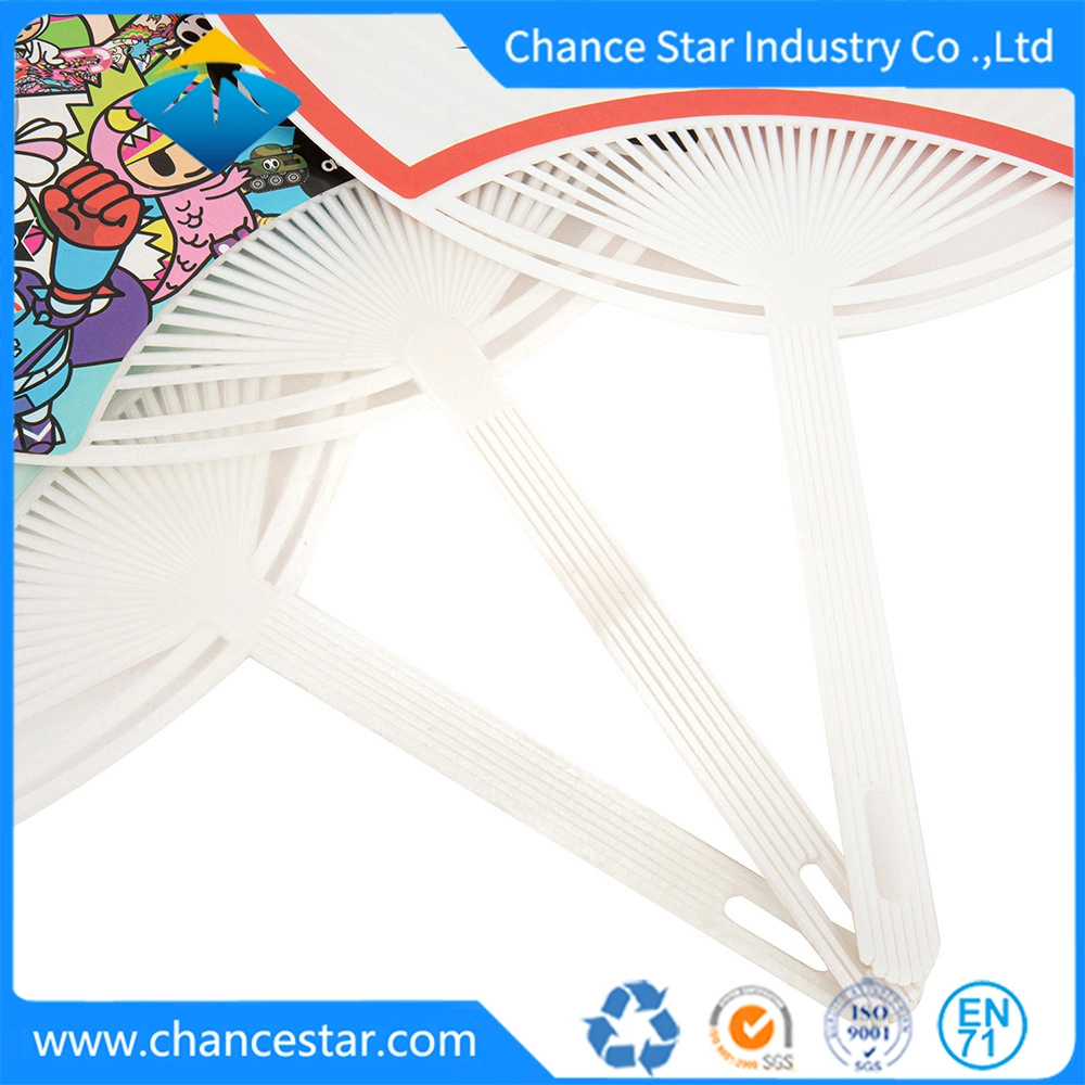 Custom-Chinese-Fan Printed Plastic PP Hand Fans Business Gifts