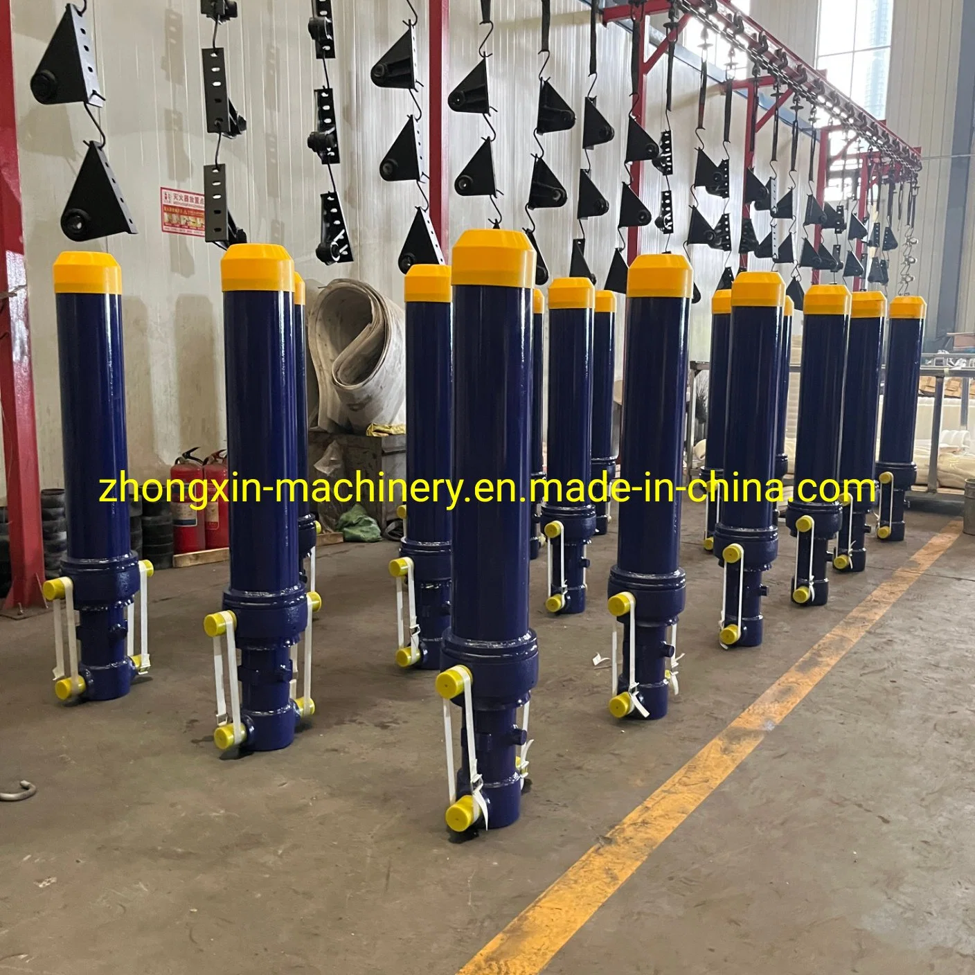 Trunnion Mount Hyva Style Telescopic Hydraulic Cylinder for Dump Trucks