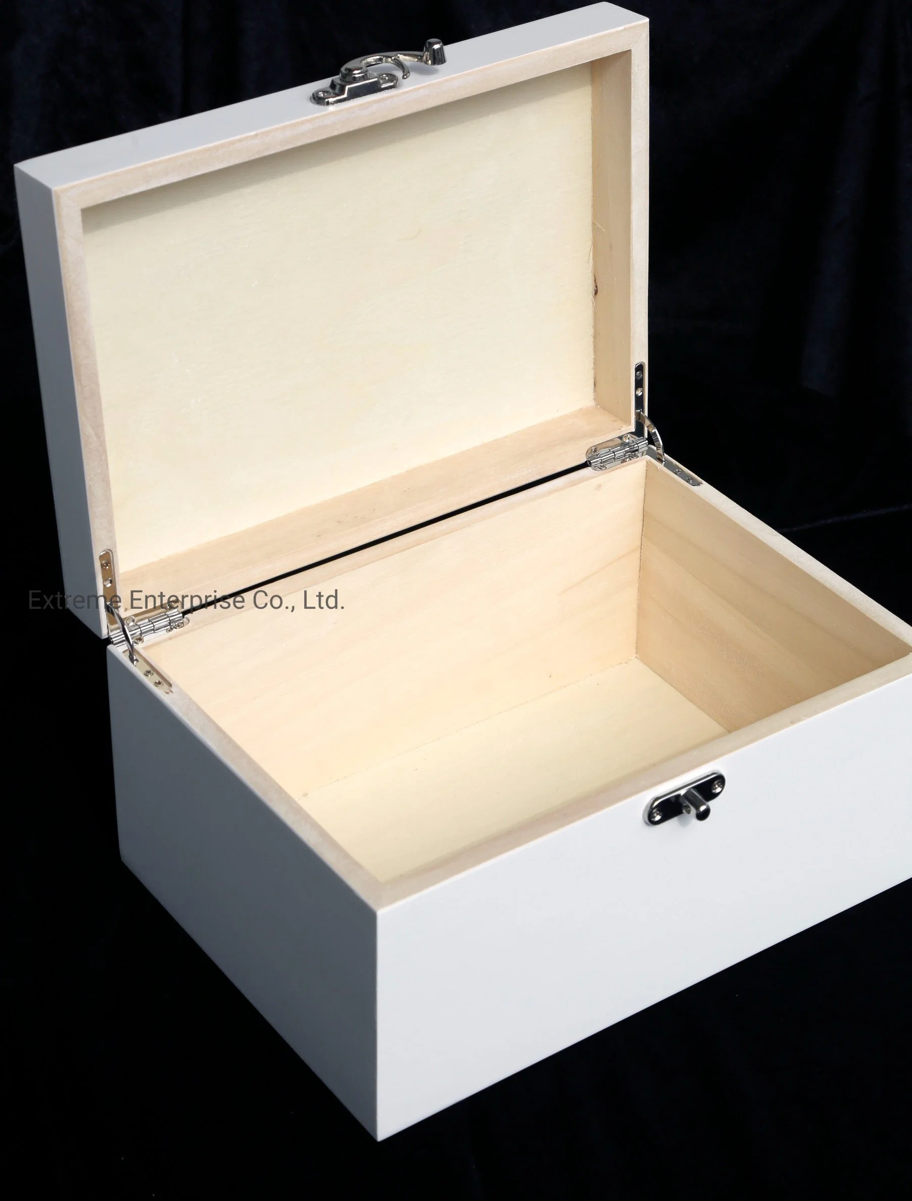 Newly Handcrafted Solid Wooden Gift Packing Box White Painted