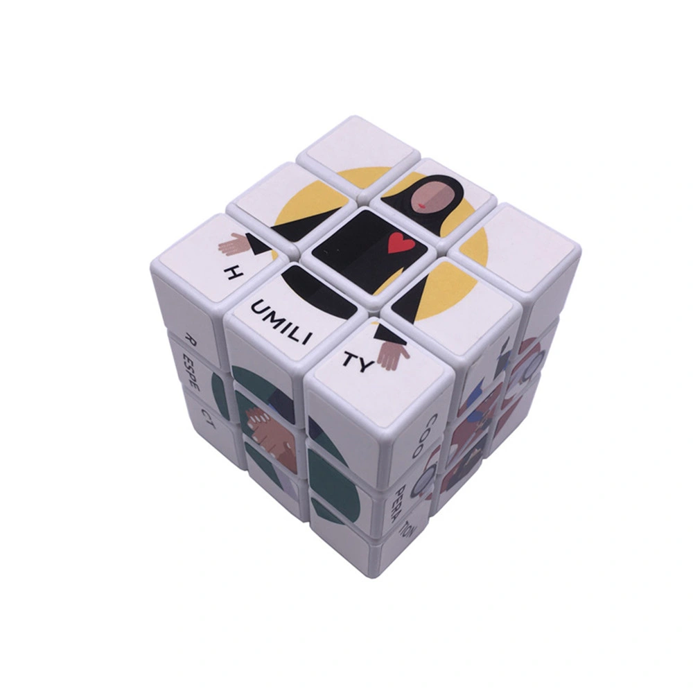 ABS Color Printed Square Puzzle Magic Cube