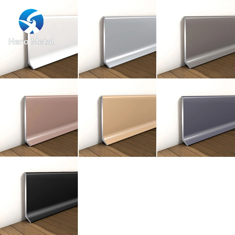 Hidden Electrical Wiring Concealed Bar Board Ciramic Thermal Trimmer 9mm Modern Boards Skirting 2.5m Length Hot Selling Decoration Metal Skirting Board