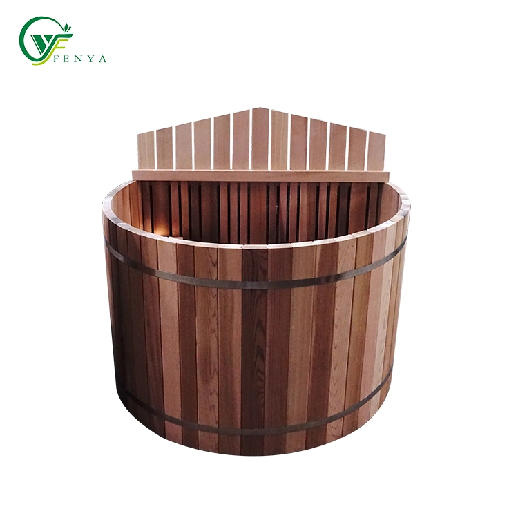 Outdoor Barrel SPA Hot Tub/ Red Cedar Wood Fired Hot Bathtub