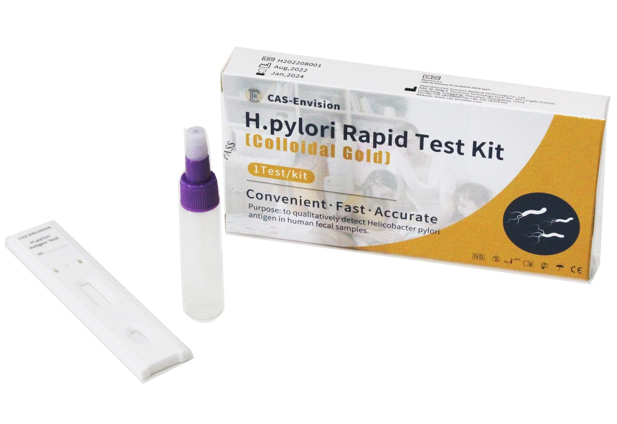 Hochempfindliches medizinisches HP Testkit für Helicobacter pylori Antigen Testen