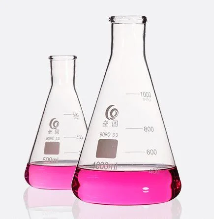 500ml Erlenmeyer Glasflasche Labor Borosilicate Glaswaren Kapazität Flasche