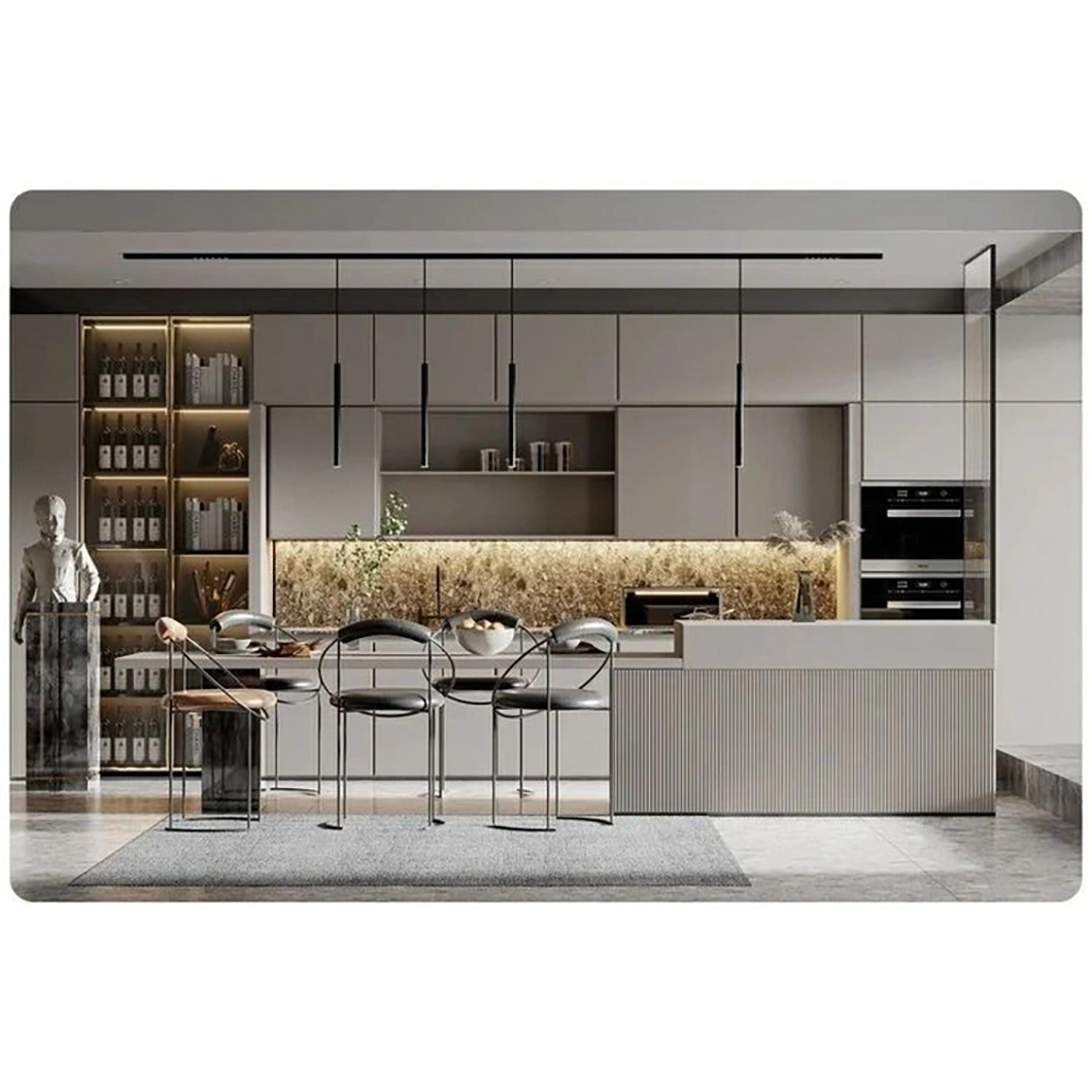 Design profissional amostra grátis personalizados Modular moderno acabamento Mat Handleless laca de mobiliário de Entrega rápida de armários de cozinha