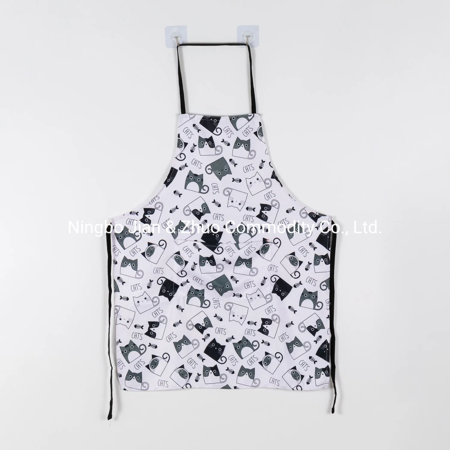 Custom Digital Print Black and White Cat Kitchen Textile Used for Kitchen, Home Decoration, and Shopping