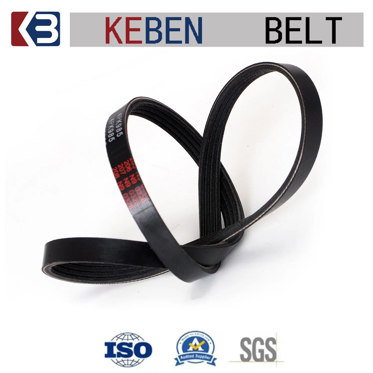 Motor Belt, Car Fan Belt, Engine Rubber Ribbed V Belt Auto Parts 3pk 4pk 6pk 8pk 10pk 12pk of Pk Belt