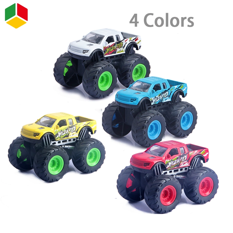 QS Hot Selling Metal Diecast Car Toy 4 Color Assorted Children 1/38 Scale Mini Pull Back Kids Big Wheels Alloy Die Cast Model Vehicle Toys