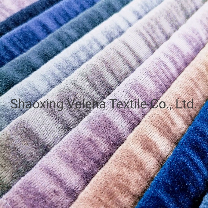 Polyester Velvet Original Dyeing with Brush Design knitting Home Textile Upholester Fabric