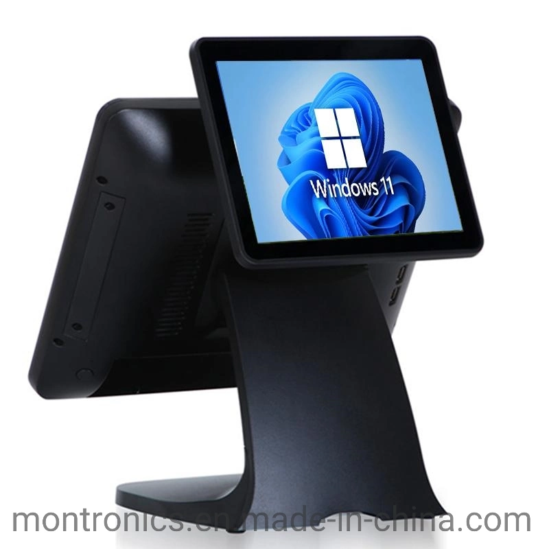15-Inch LCD Capacitive Touch Screen Integrated PC Dual-Screen Capacitive Multi-Touch POS System Computer POS Terminal and Cash Register