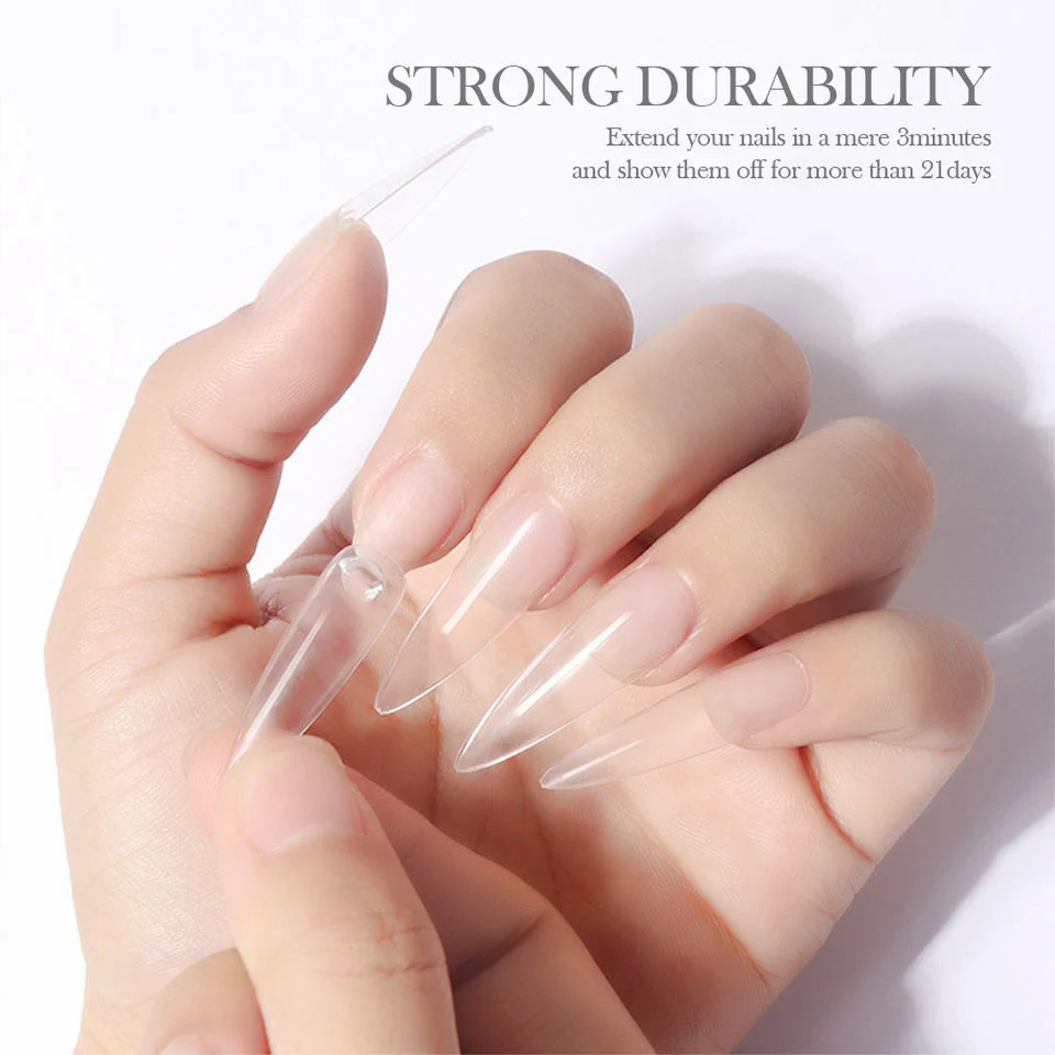 Roniki OEM/ODM Nail Extensions Diamond UV Solid Carving Strong Rhinestone Poly glue Gel