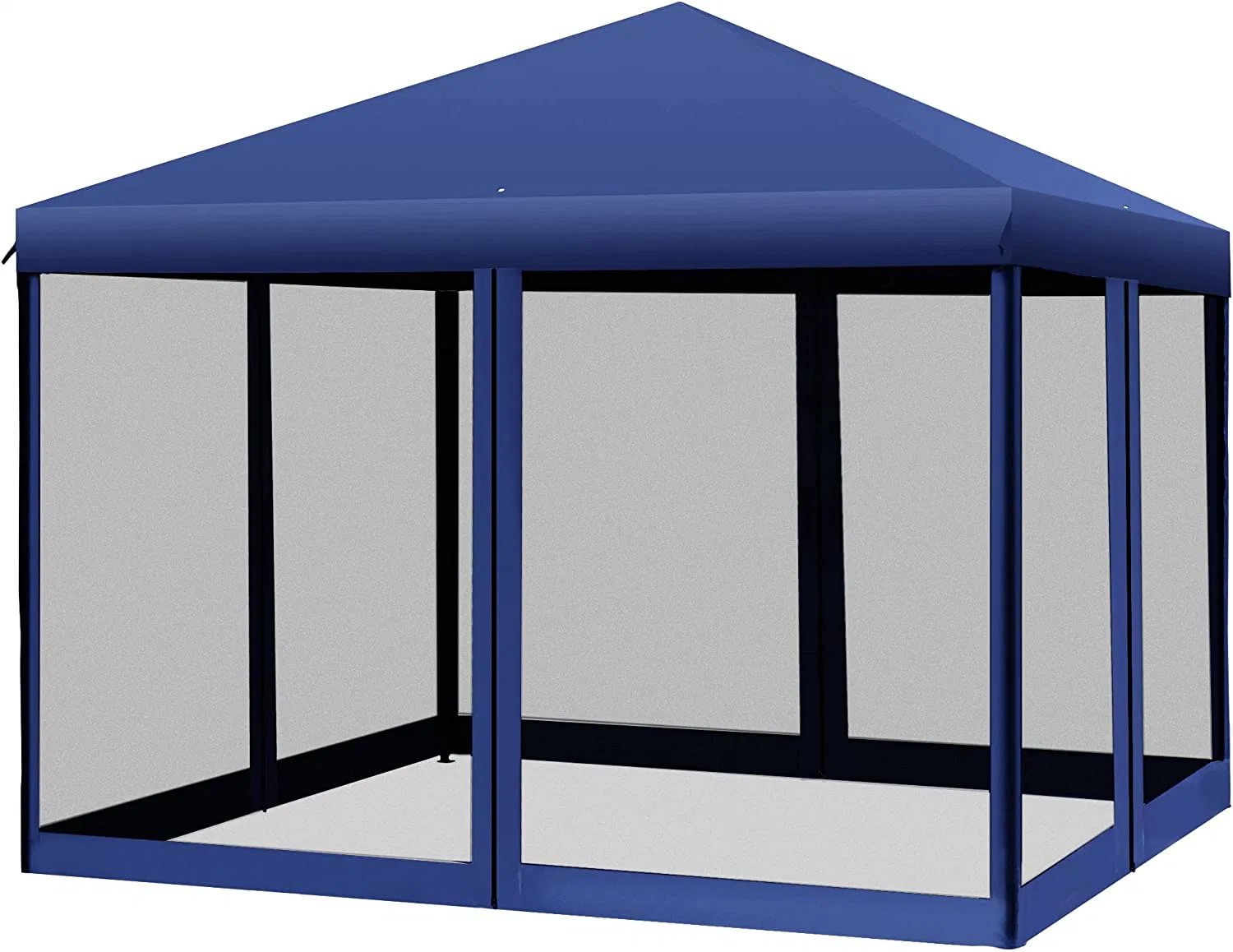 10' X 10' Pop up Canopy Tent con Red, Gazebo instantáneo, EZ up pantalla de la casa con bolsa de transporte, altura ajustable, para exterior, Jardín, Patio, Azul