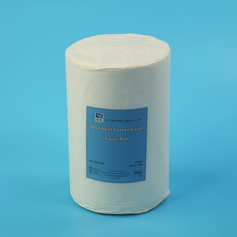 Factory 100% Pure Cotton Medical Disposables Natural Fibers Gauze Roll for Hospital