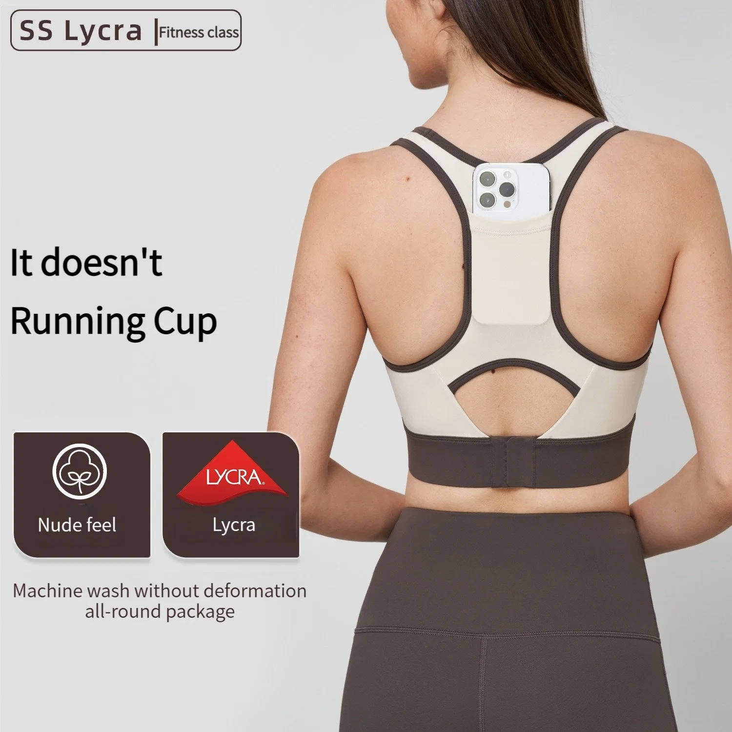 Ss Ly Cra Medium Strength Support Back Pocket Sports Fitness Bh