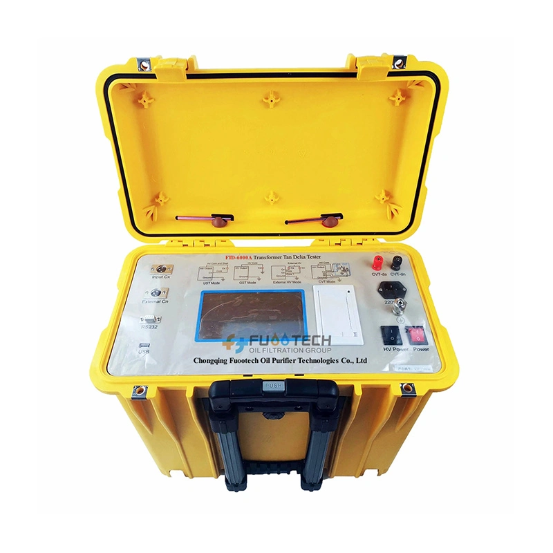 Ftd-6000A 10kv Transformer Capacitance and Tan Delta Tester Automatic Dielectric Loss Tangent Measurement Instrument