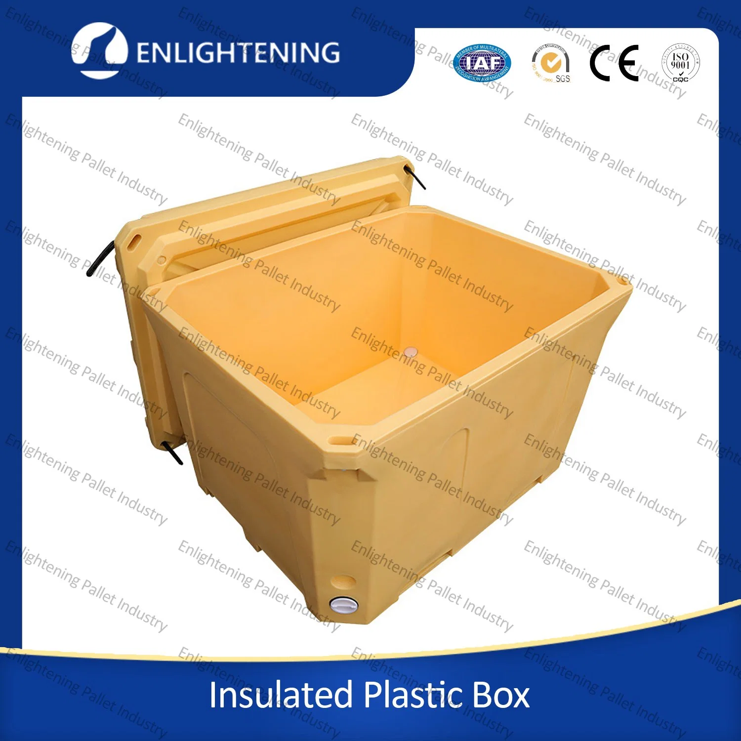 Heavy Duty riesige Bulk Storage Regular LLDPE Cool stapelbare Fische Isolierte Kunststoff-Palettenbox für den Transport