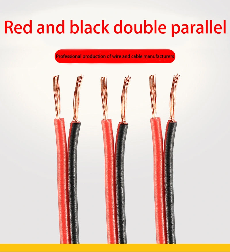 Wire Factory Wholesale/Supplier Red and Black Double Parallel Wire 20 22AWG Battery Terminal Wire Power Cable