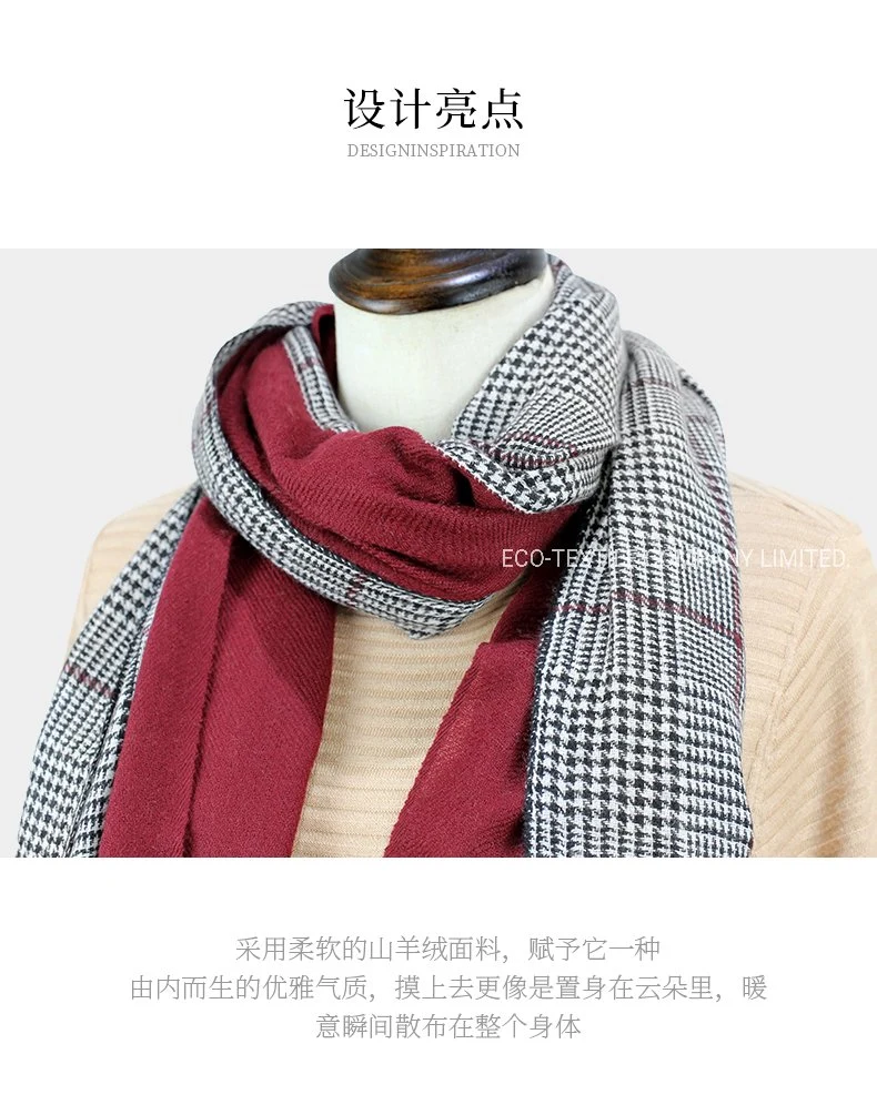 Hot Sale Fashionable Luxurious Warm-Keeping Super Comfortable Pure Cashmere Scarf/Shawl for Winter