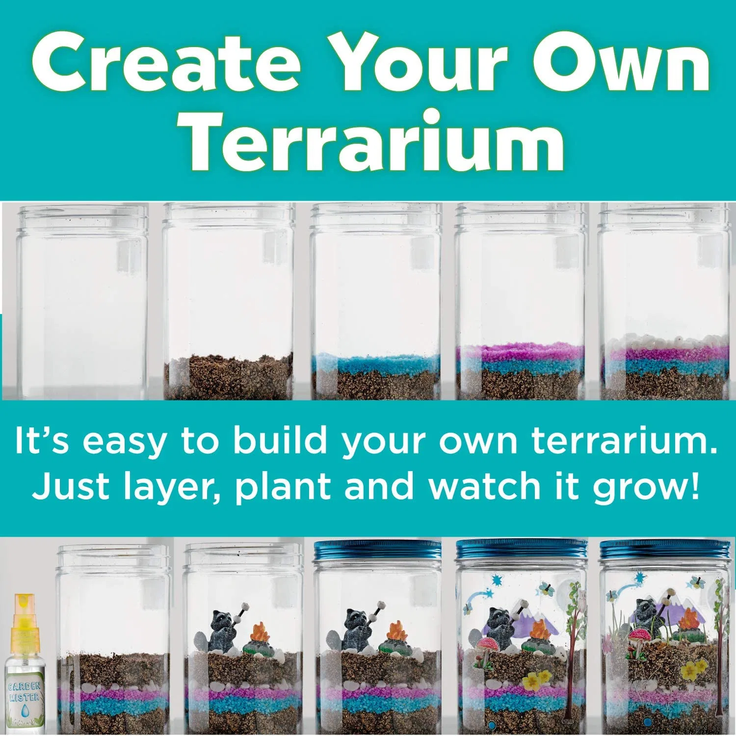 Science Creativity for Kids Grow &prime; N Glow Terrarium Kit