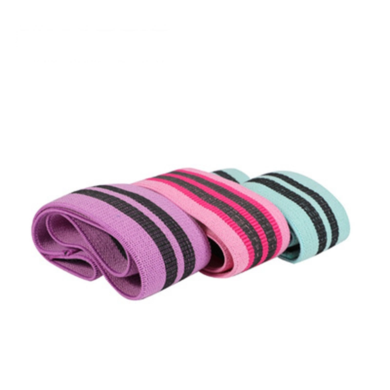 Logótipo personalizado estampado colorido Yoga Peach Hip and Leg Exgeds Correia elástica de treino em látex de poliéster para ginásio